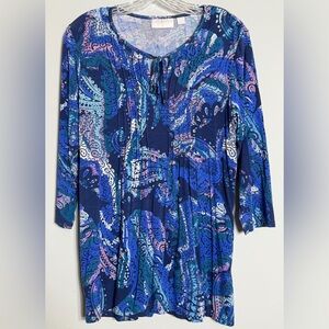 Belle Boho by Kim Gravel Sunset Paisley top Size XS